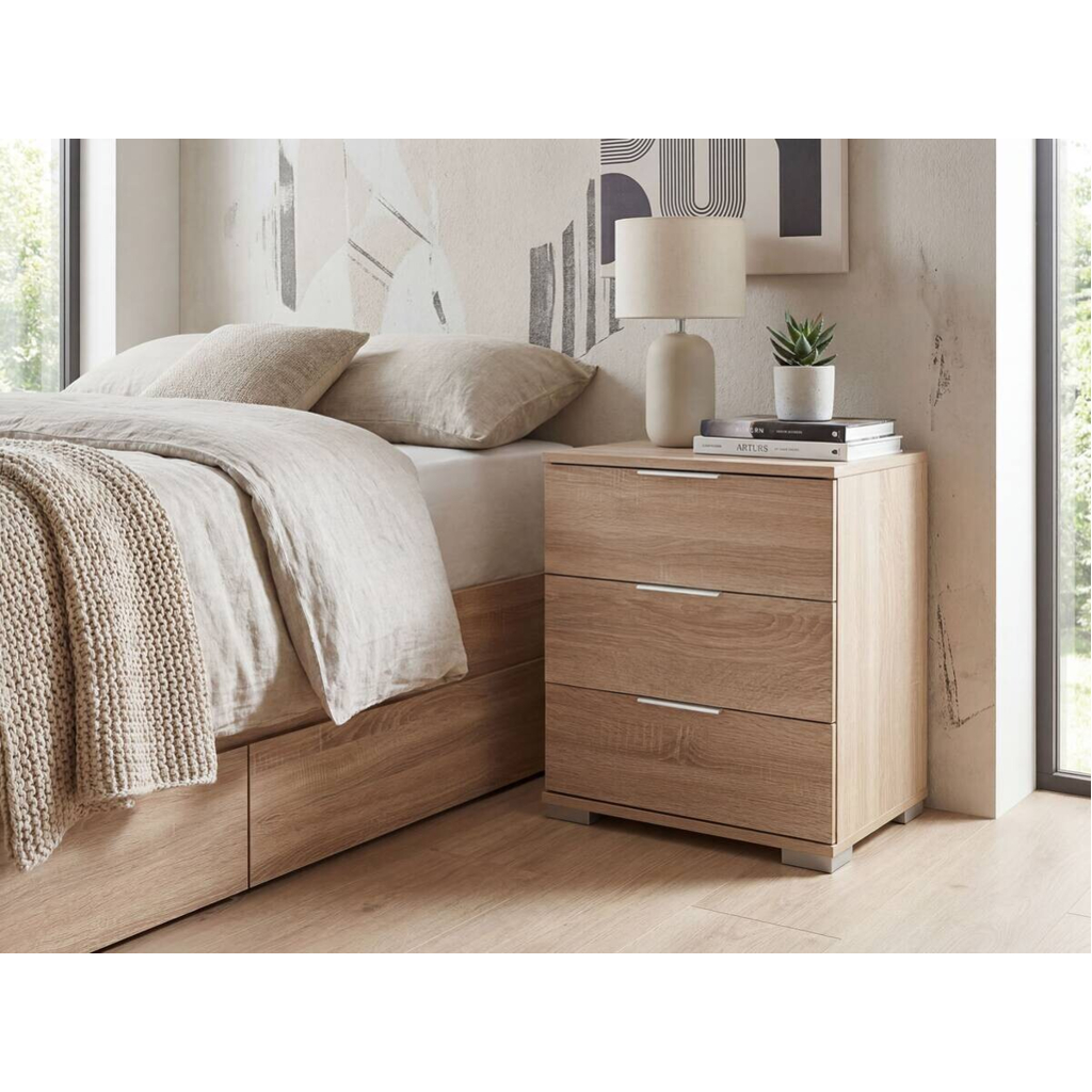 POCO Nachtkonsole Easy Plus Eiche Sägerau Nachbildung B/H/T: ca. 52x58x38 cm