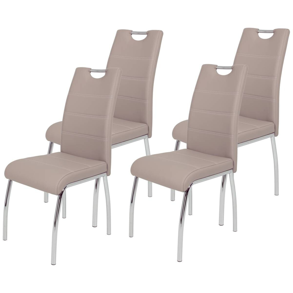 Hela Stuhl Susi 2er Set Cappuccino Kunstleder B/H/T: ca. 44x98x61 cm