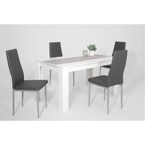 Hela Essgruppe Lilo weiß Beton Holzwerkstoff B/H/T: ca. 138x76x80 cm