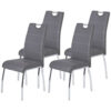 Hela Stuhl Susi 4er Set grau Kunstleder B/H/T: ca. 44x98x61 cm