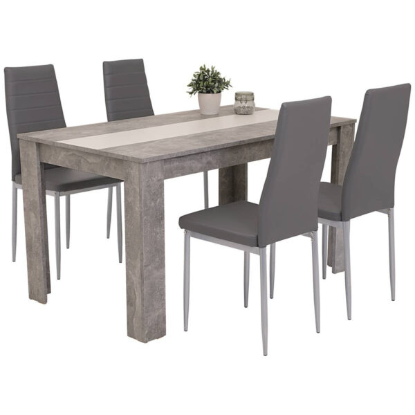 POCO Tischgruppe Helene Beton Optik grau B/H/T: ca. 140x76x80 cm