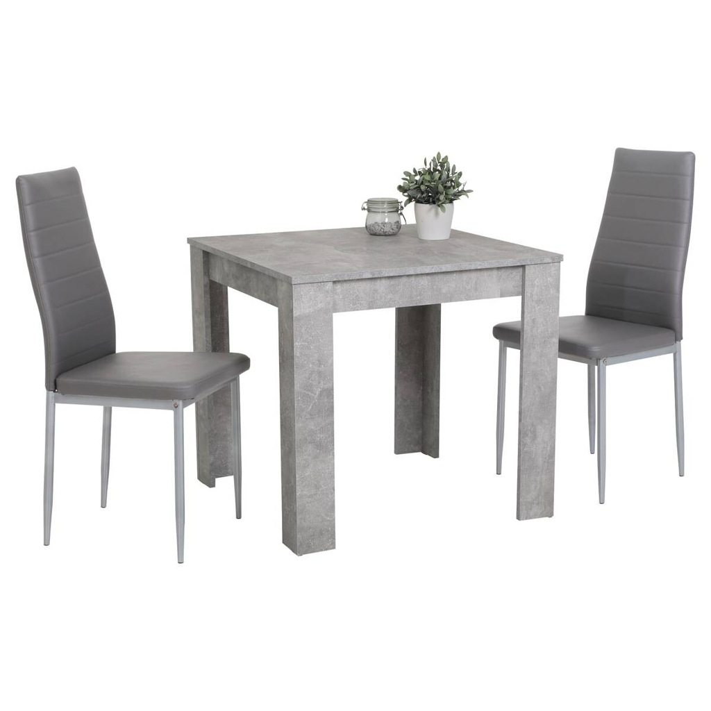 POCO Tischgruppe duo grau Beton Optik B/H/T: ca. 80x75x80 cm