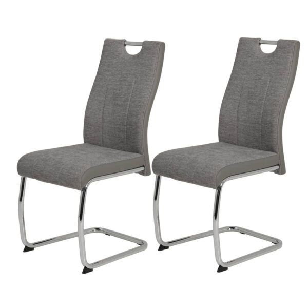 Hela Schwingstuhl Alina 2er Set grau Webstoff B/H/T: ca. 43x59x98 cm Hela Schwingstuhl Alina 2er Set grau Webstoff B/H/T: ca. 43x59x98 cm