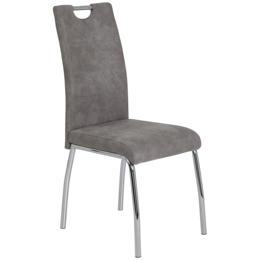 Hela Stuhl Susi 4er Set grau Vintage Microfaser B/H/T: ca. 44x98x61 cm