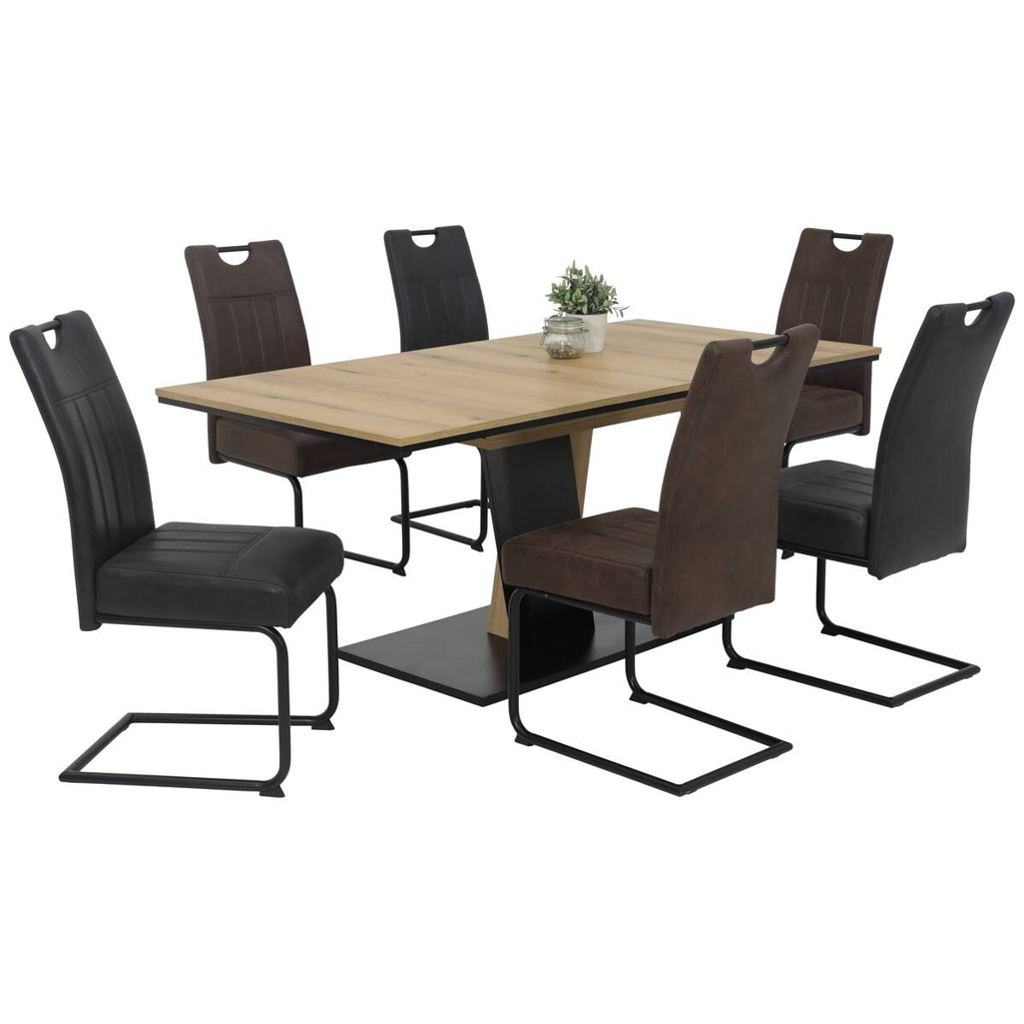POCO Schwingstuhl Betty anthrazit Vintage B/H/T: ca. 43x99x60 cm