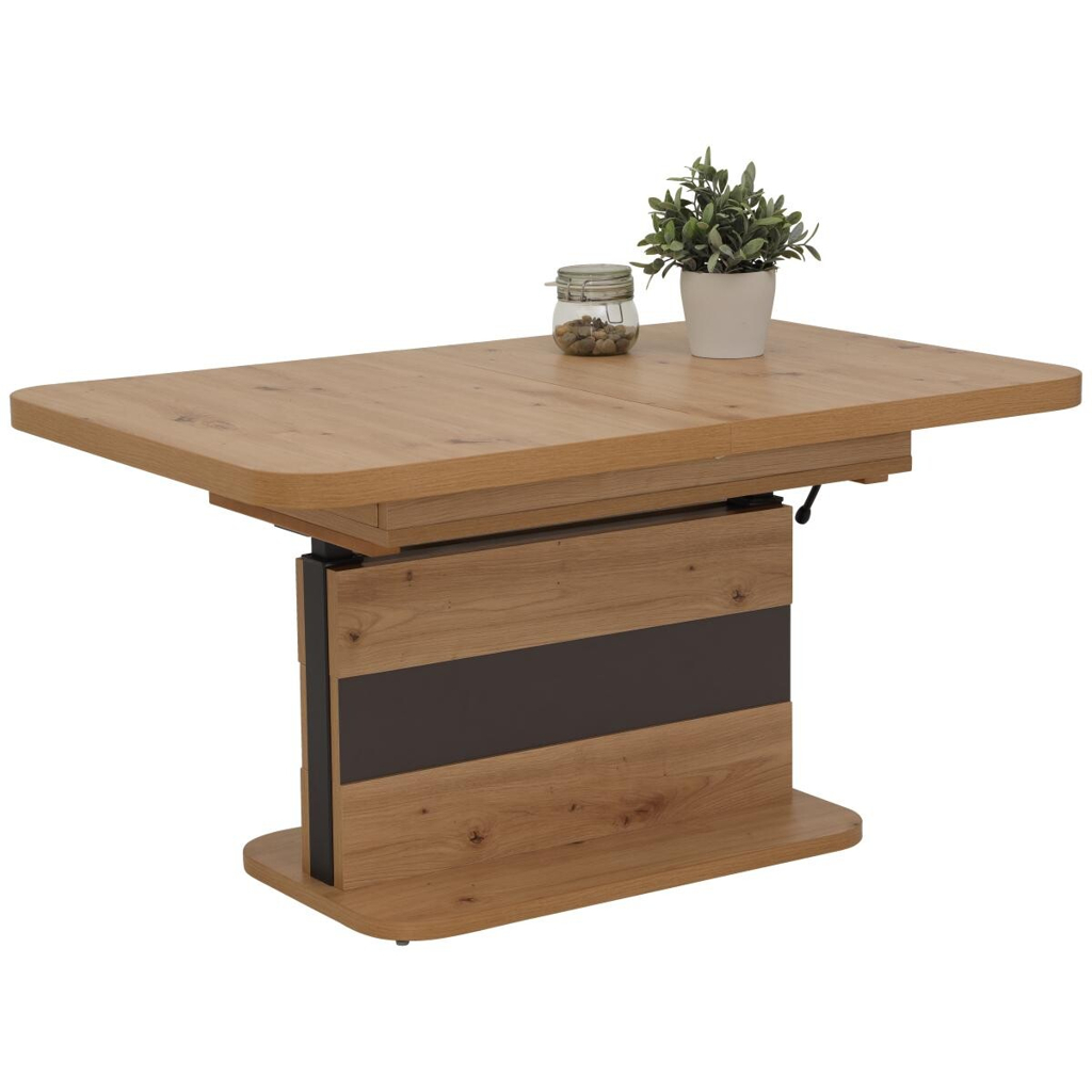 POCO Couchtisch Gustav Eiche Artisan anthrazit Nachbildung B/H/T: ca. 110x58x70 cm