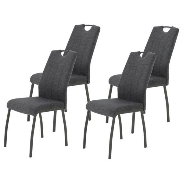 Hela Stuhl 4er Set ELIF III anthrazit grau Microfaser Metall B/H/T: ca. 44x96x64 cm Hela Stuhl 4er Set ELIF III anthrazit grau Microfaser Metall B/H/T: ca. 44x96x64 cm