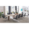 Hela Essgruppe Lia II Eiche anthrazit Microfaser B/H/T: ca. 320x76x90 cm