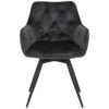 Hela Sessel FLORENTINA S anthrazit Velourstoff B/H/T: ca. 56x82x63 cm