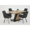 Hela Essgruppe Gesa II Eiche anthrazit Holzwerkstoff B/H/T: ca. 180x76x90 cm