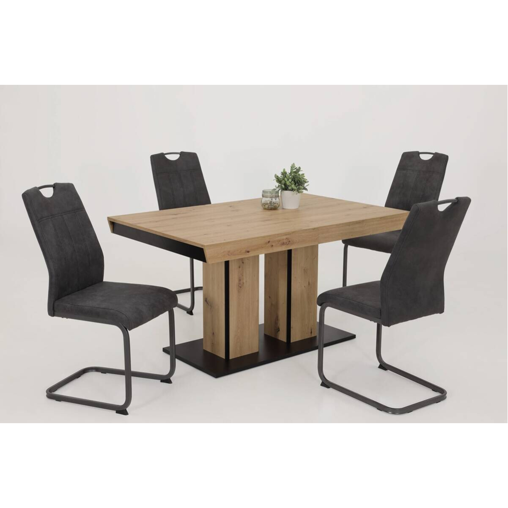 Hela Essgruppe Agnes I Eiche anthrazit Holzwerkstoff B/H/T: ca. 220x76x90 cm