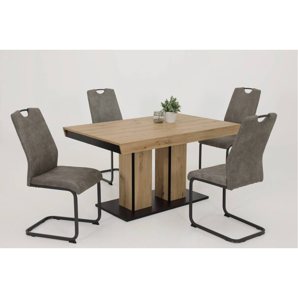 Hela Essgruppe Agnes I grau Eiche Holzwerkstoff B/H/T: ca. 220x76x90 cm