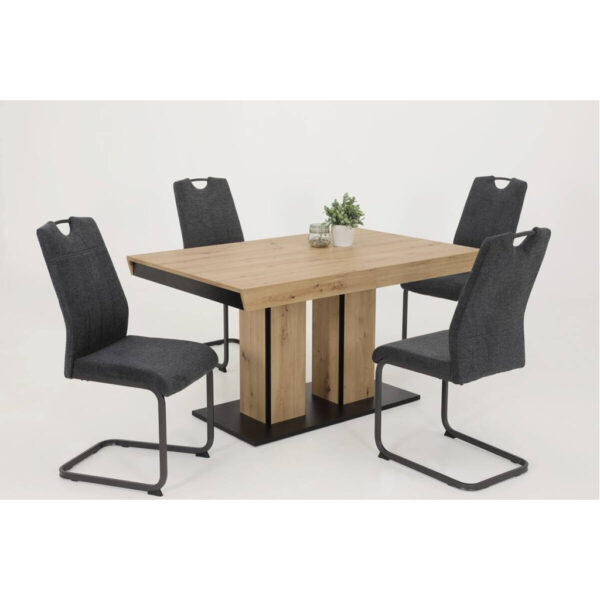Hela Essgruppe Britta I Eiche anthrazit Holzwerkstoff B/H/T: ca. 220x76x90 cm