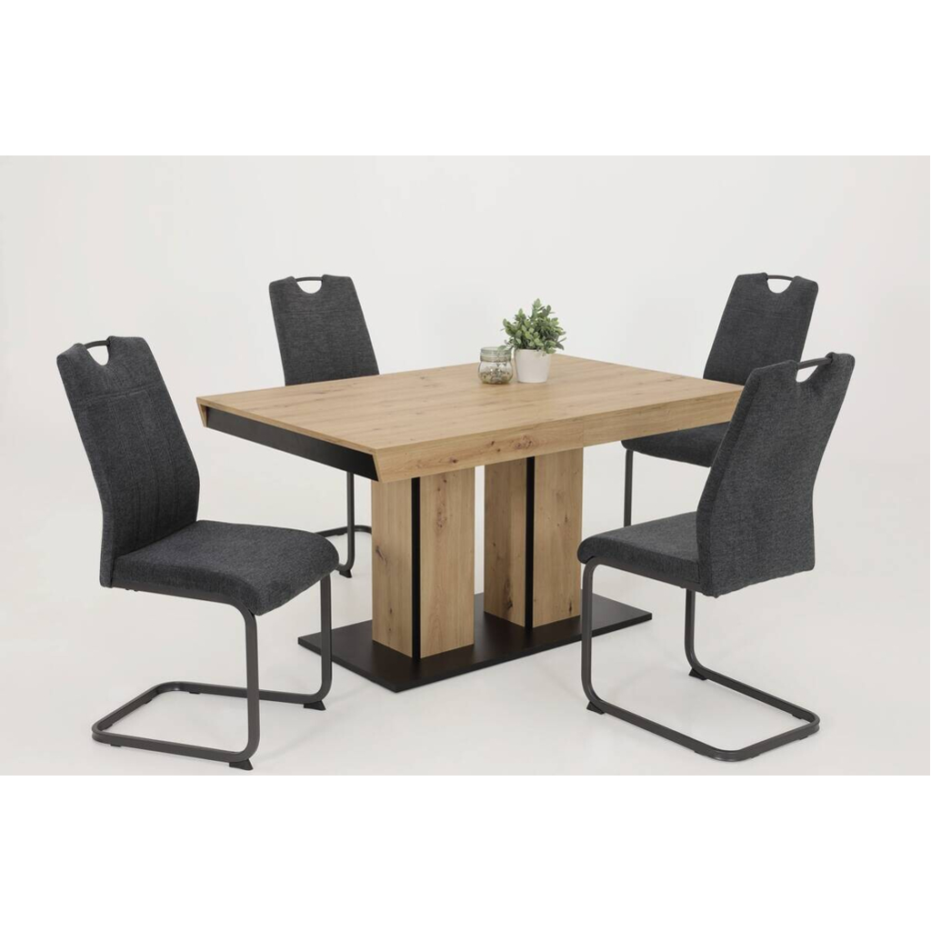 Hela Essgruppe Britta I Eiche anthrazit Holzwerkstoff B/H/T: ca. 220x76x90 cm