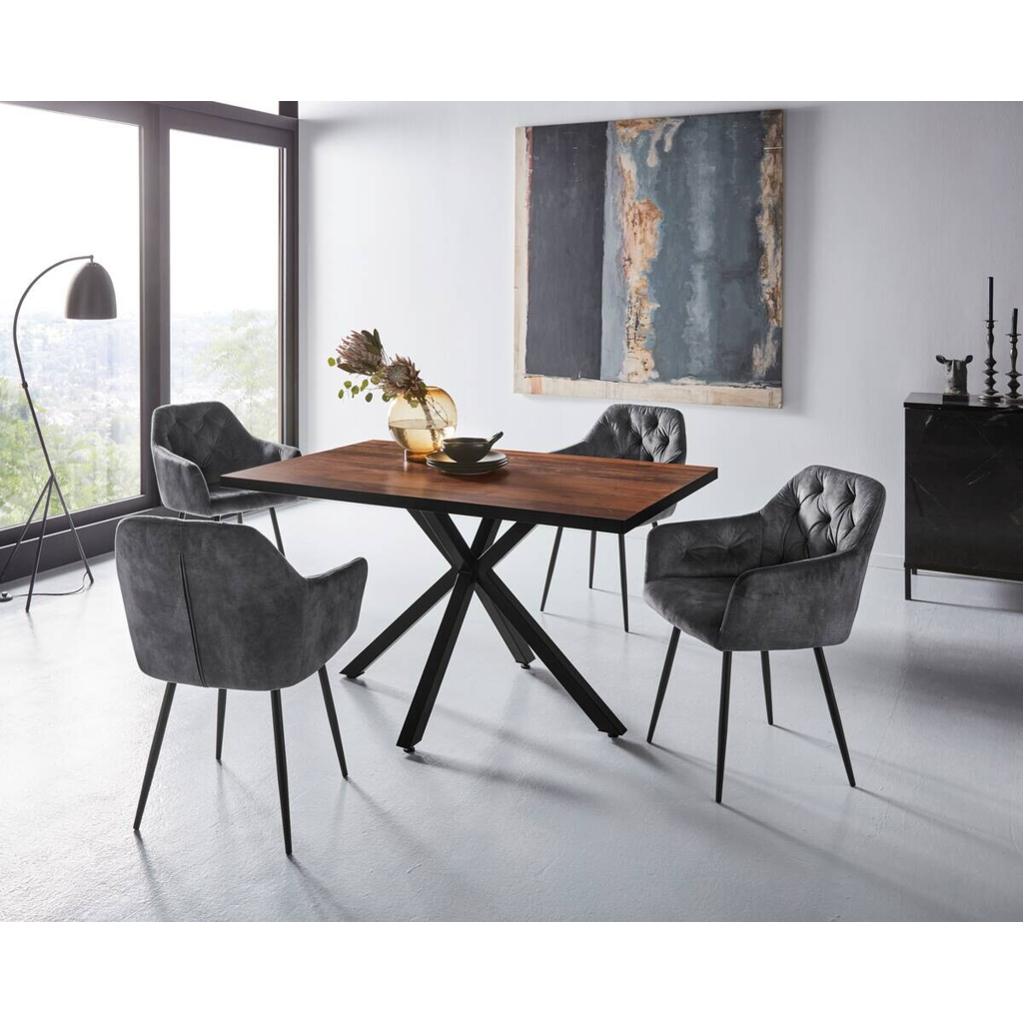 Hela Essgruppe Cleo I anthrazit Holzwerkstoff B/H/T: ca. 140x76x90 cm