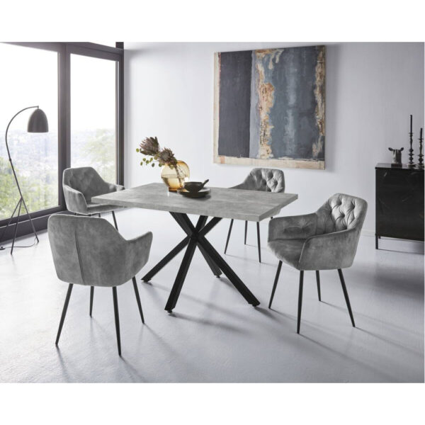 Hela Essgruppe Cleo II grau Beton B/H/T: ca. 140x76x90 cm Hela Essgruppe Cleo II grau Beton B/H/T: ca. 140x76x90 cm