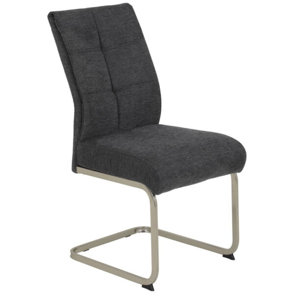 Hela Schwingstuhl Ines, 4er-Set anthrazit Microfaser Webstoff Metall B/H/T: ca. 50x99x66 cm