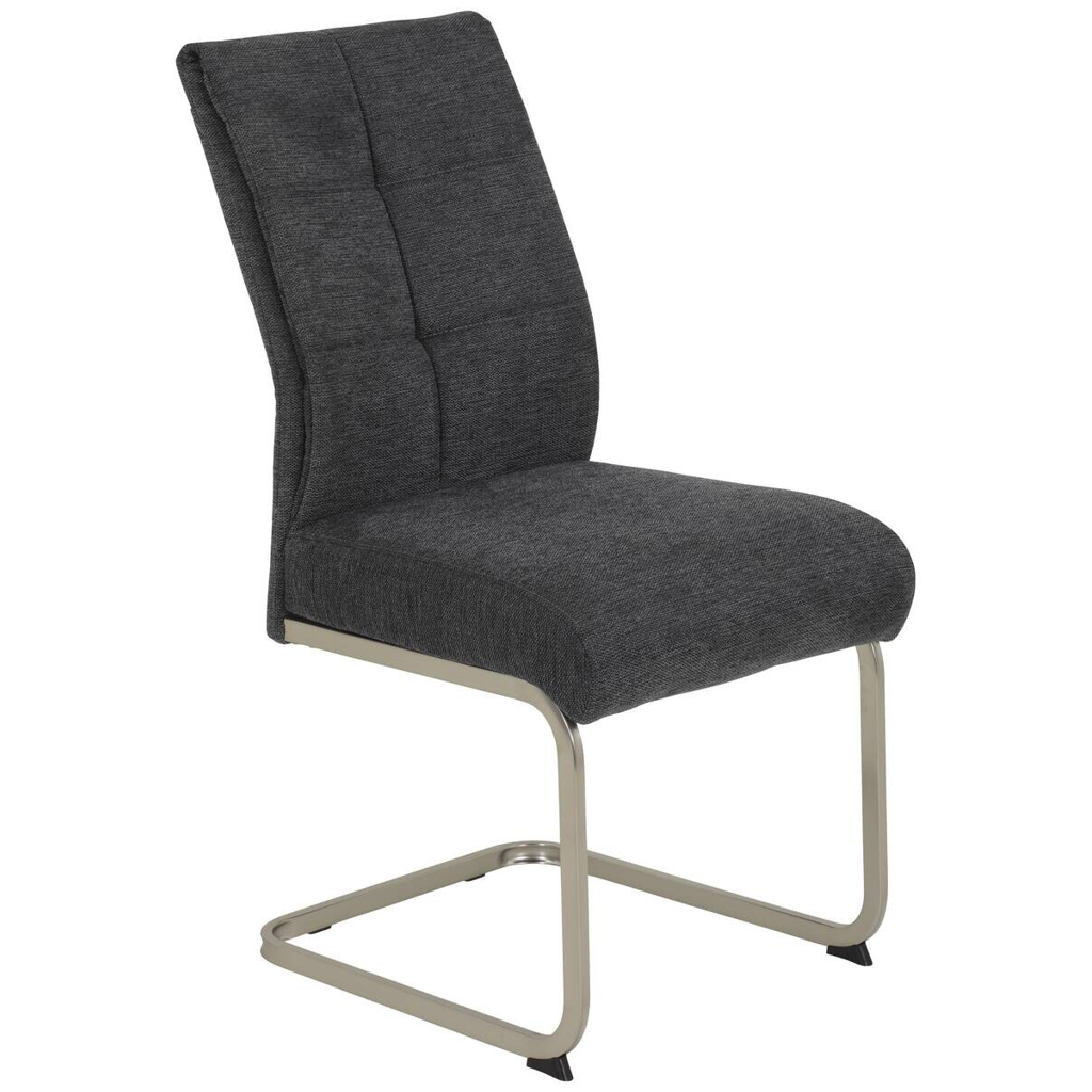 Hela Schwingstuhl Ines, 4er-Set anthrazit Microfaser Webstoff Metall B/H/T: ca. 50x99x66 cm
