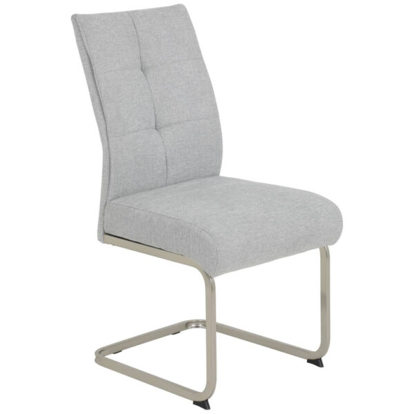Hela Schwingstuhl Ines, 4er-Set grau Metall Microfaser Webstoff B/H/T: ca. 50x99x66 cm