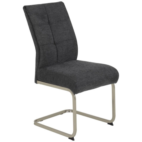 Hela Schwingstuhl Ines, 2er-Set anthrazit Edelstahloptik Metall Microfaser Webstoff B/H/T: ca. 50x99x66 cm Hela Schwingstuhl Ines, 2er-Set anthrazit Edelstahloptik Metall Microfaser Webstoff B/H/T: ca. 50x99x66 cm