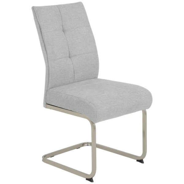 Hela Schwingstuhl Ines, 2er-Set grau Edelstahloptik Metall Microfaser B/H/T: ca. 50x99x66 cm