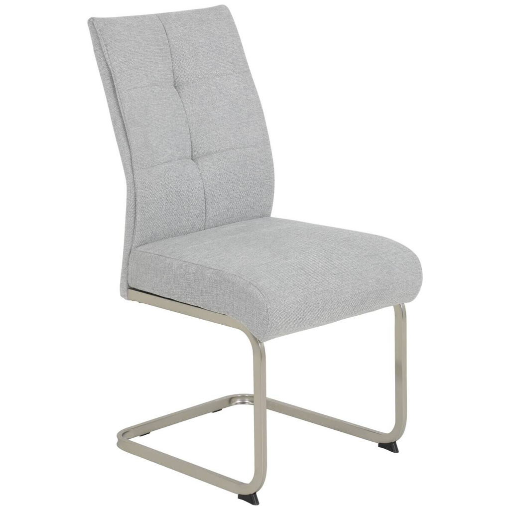 Hela Schwingstuhl Ines, 2er-Set grau Edelstahloptik Metall Microfaser B/H/T: ca. 50x99x66 cm