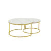 Hela Couchtisch Joel Marmoroptik weiß gold H/D: ca. 41x80 cm Hela Couchtisch Joel Marmoroptik weiß gold H/D: ca. 41x80 cm