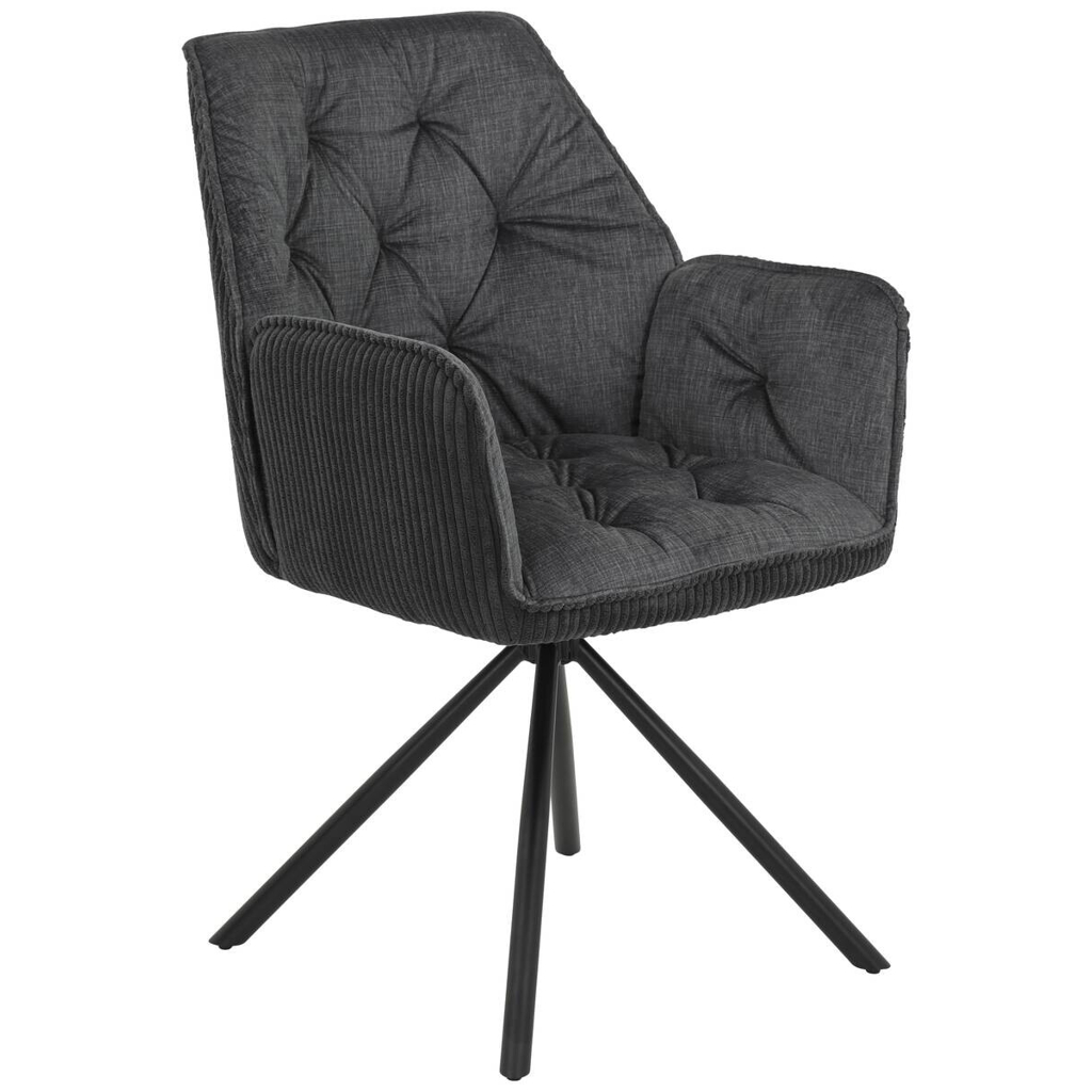 POCO Armlehnstuhl Inge anthrazit Microfaser B/H/T: ca. 58x88x63 cm