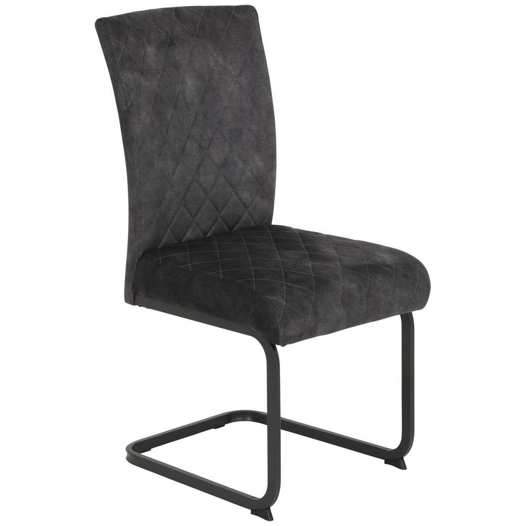 Hela Schwingstuhl Rachel I, 4er-Set anthrazit Microfaser B/H/T: ca. 46x96x60 cm