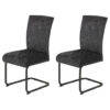 Hela Schwingstuhl Rachel I, 2er-Set anthrazit Microfaser B/H/T: ca. 46x96x60 cm
