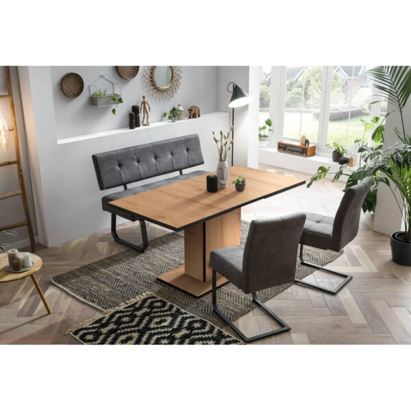 Hela Essgruppe Luise I Eiche anthrazit Microfaser B/H/T: ca. 160x76x80 cm Hela Essgruppe Luise I Eiche anthrazit Microfaser B/H/T: ca. 160x76x80 cm