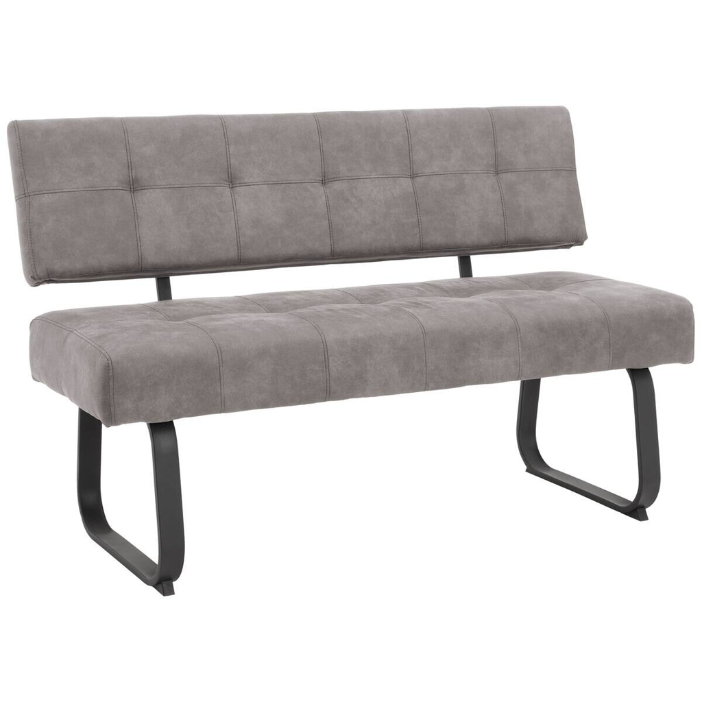 Hela Sitzbank Luise I grau Microfaser B/H/T: ca. 140x90x64 cm