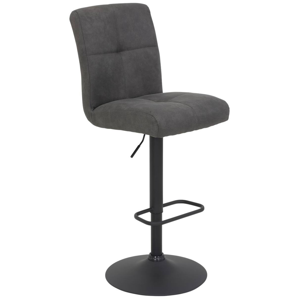 POCO Barhocker Leni anthrazit Vintage Microfaser B/H/T: ca. 44x102x57 cm