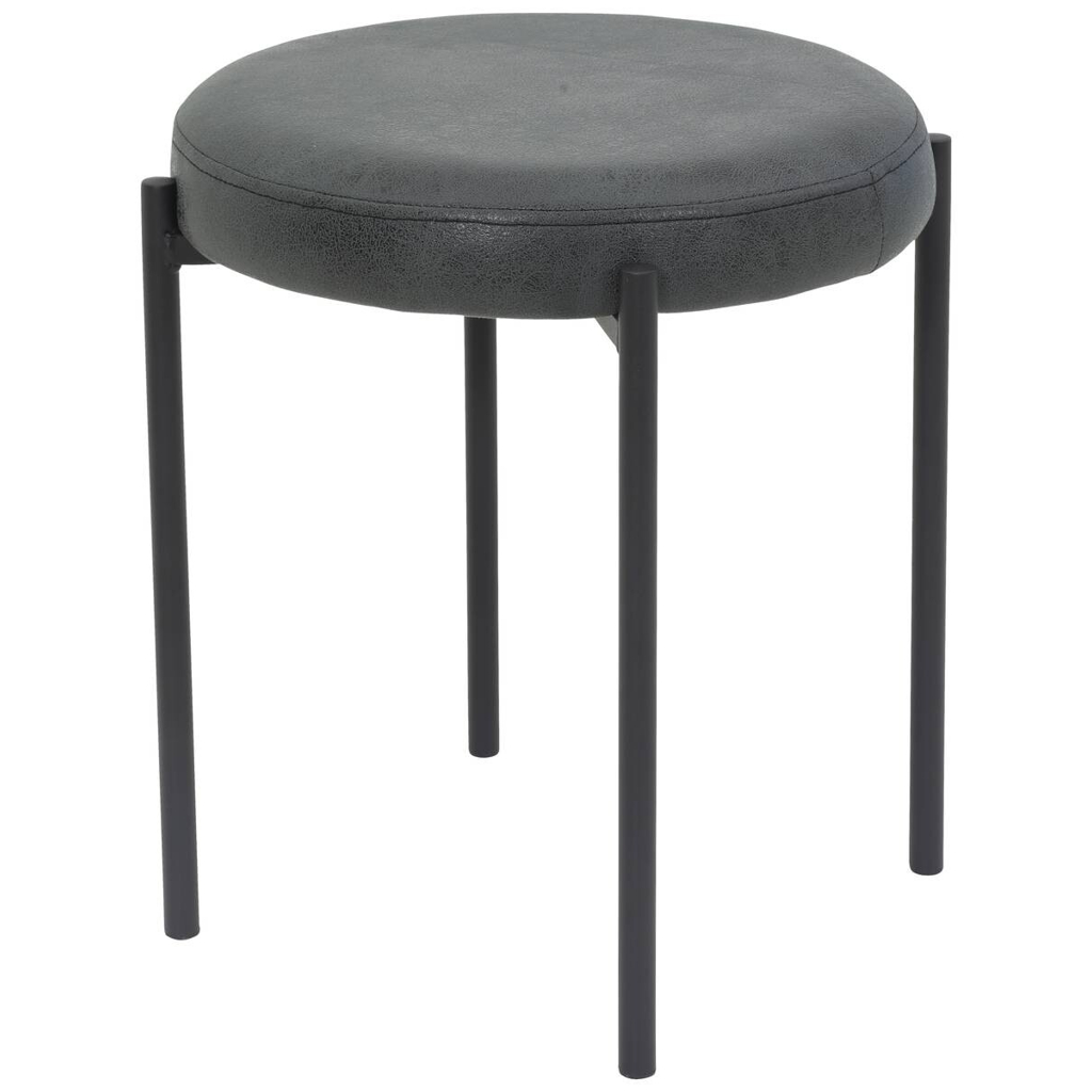POCO Hocker Sammy anthrazit Microfaser H/D: ca. 46x38 cm