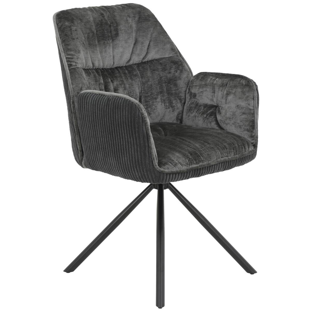 Hela Sessel Amira, 2er-Set anthrazit B/H/T: ca. 56x89x61 cm