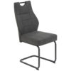 Hela Schwingstuhl Linda II, 2er-Set anthrazit Metall Microfaser B/H/T: ca. 44x97x65 cm