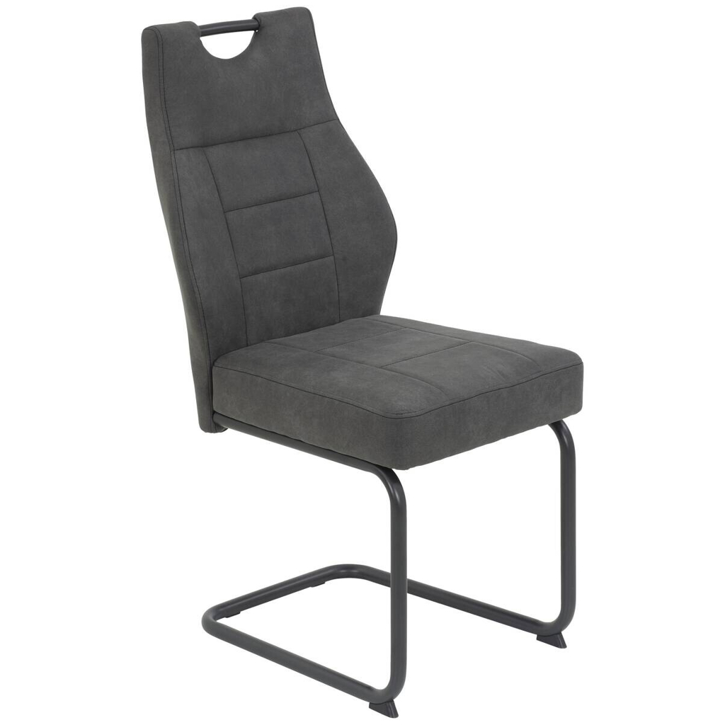 Hela Schwingstuhl Linda II, 2er-Set anthrazit Metall Microfaser B/H/T: ca. 44x97x65 cm