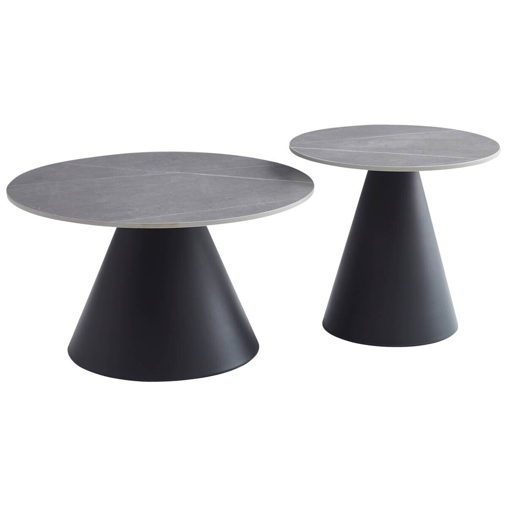 Hela Couchtisch Dustin Marmoroptik grau B/H: ca. 70x46 cm