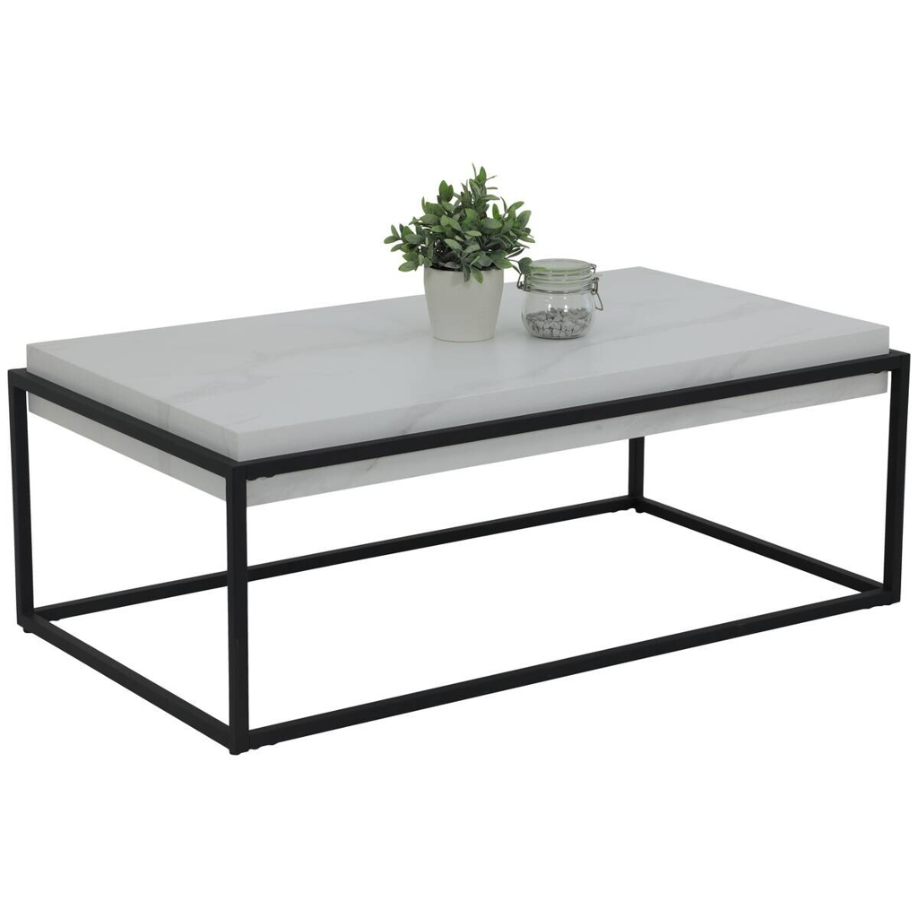 POCO Couchtisch Carlos weiß Marmor Nachbildung B/H/T: ca. 114x42x64 cm