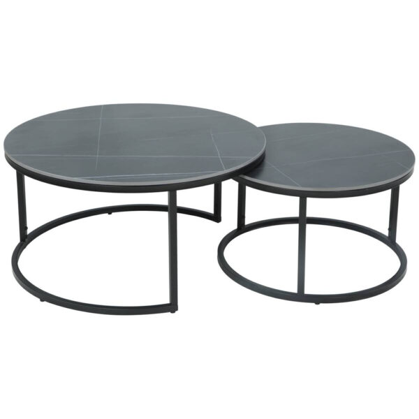 Hela Couchtisch Luis II grau Marmoroptik schwarz H/D: ca. 41x80 cm Hela Couchtisch Luis II grau Marmoroptik schwarz H/D: ca. 41x80 cm