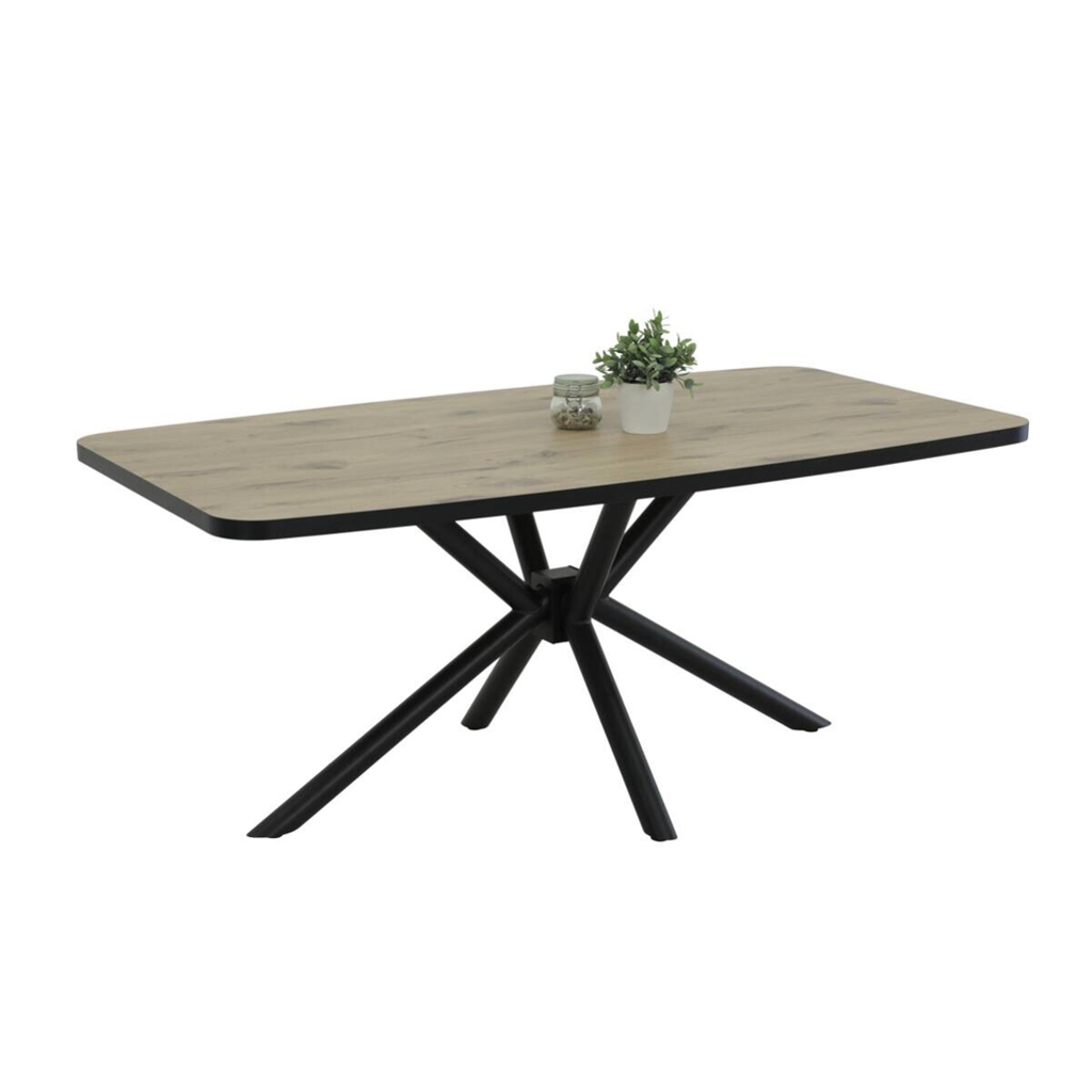 POCO Esstisch Jana Oak Nachbildung schwarz B/H/T: ca. 180x76x100 cm