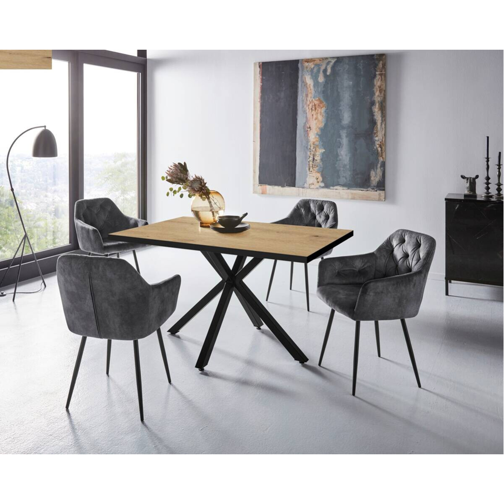 Hela Essgruppe Cleo III Eiche Holzwerkstoff B/H/T: ca. 140x76x90 cm