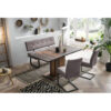 Hela Essgruppe Luise II grau Microfaser B/H/T: ca. 160x76x80 cm