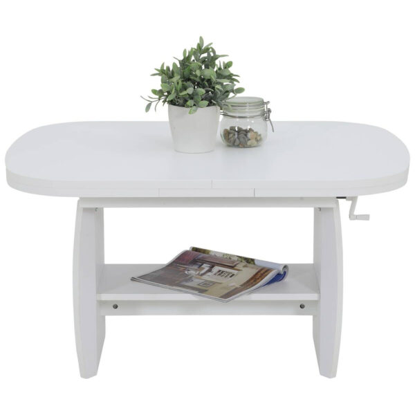 Hela Couchtisch Michael III weiß B/H/T: ca. 142x62x68 cm Hela Couchtisch Michael III weiß B/H/T: ca. 142x62x68 cm