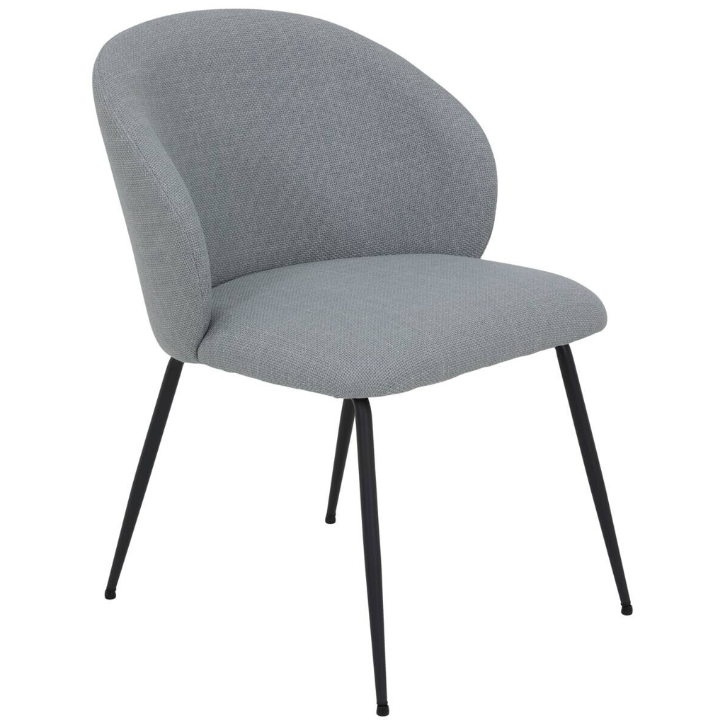 POCO Stuhl Graz grau schwarz Microfaser Metall