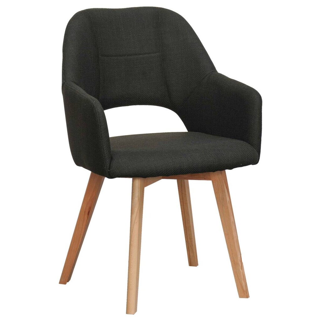 POCO Armlehnstuhl Stade anthrazit Webstoff Microfaser B/H/T: ca. 57x87x62 cm