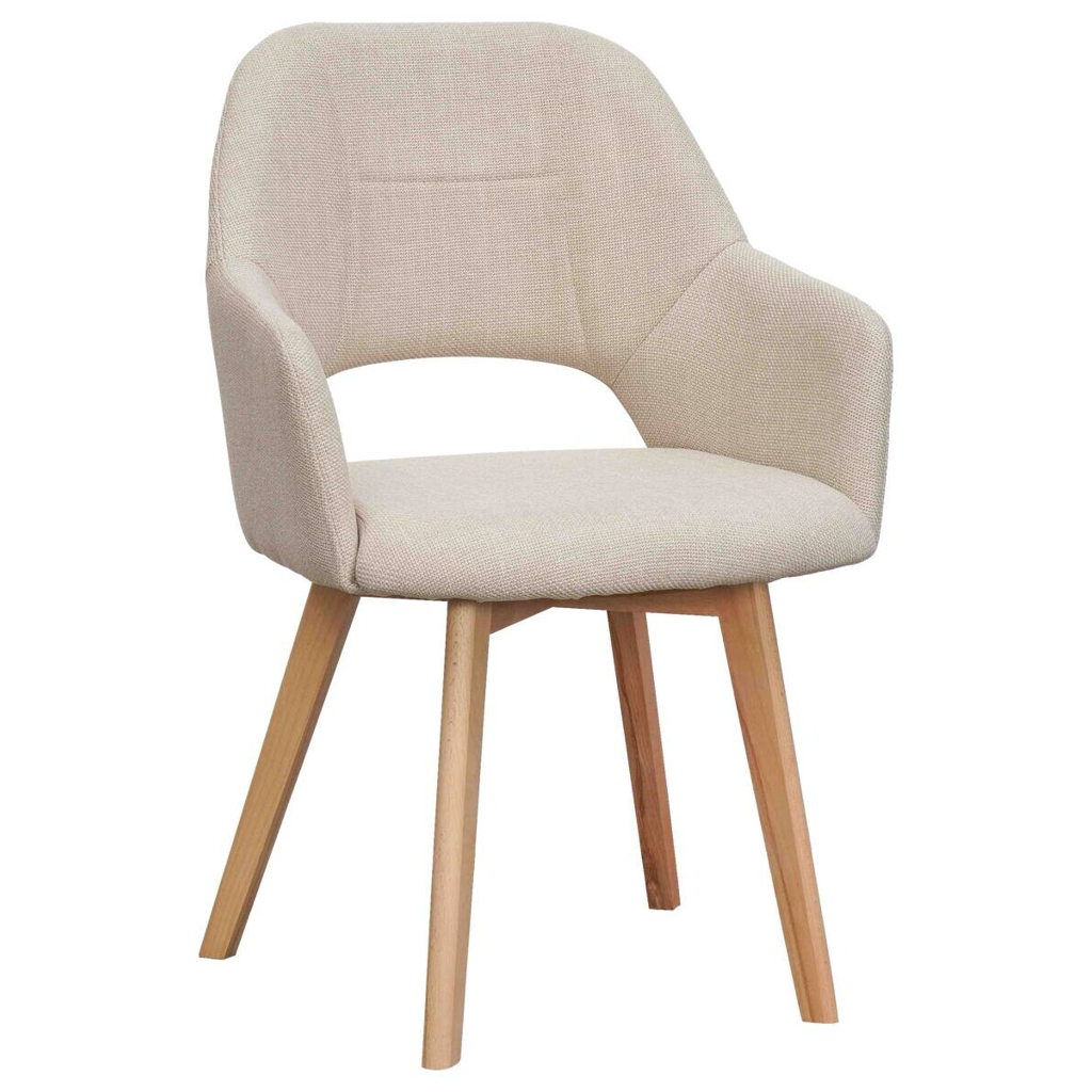 POCO Armlehnstuhl Stade beige natur Polyester Buche B/H/T: ca. 57x87x62 cm