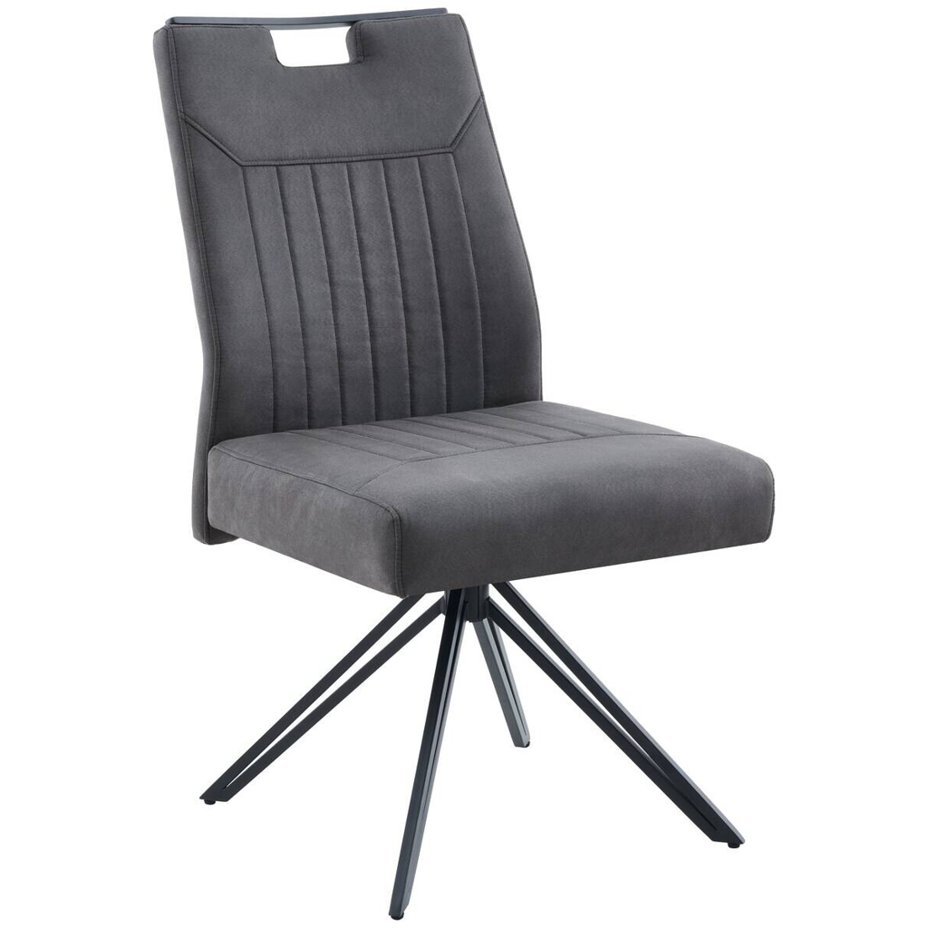 POCO Stuhl Maggy anthrazit Microfaser B/H/T: ca. 54x97x69 cm