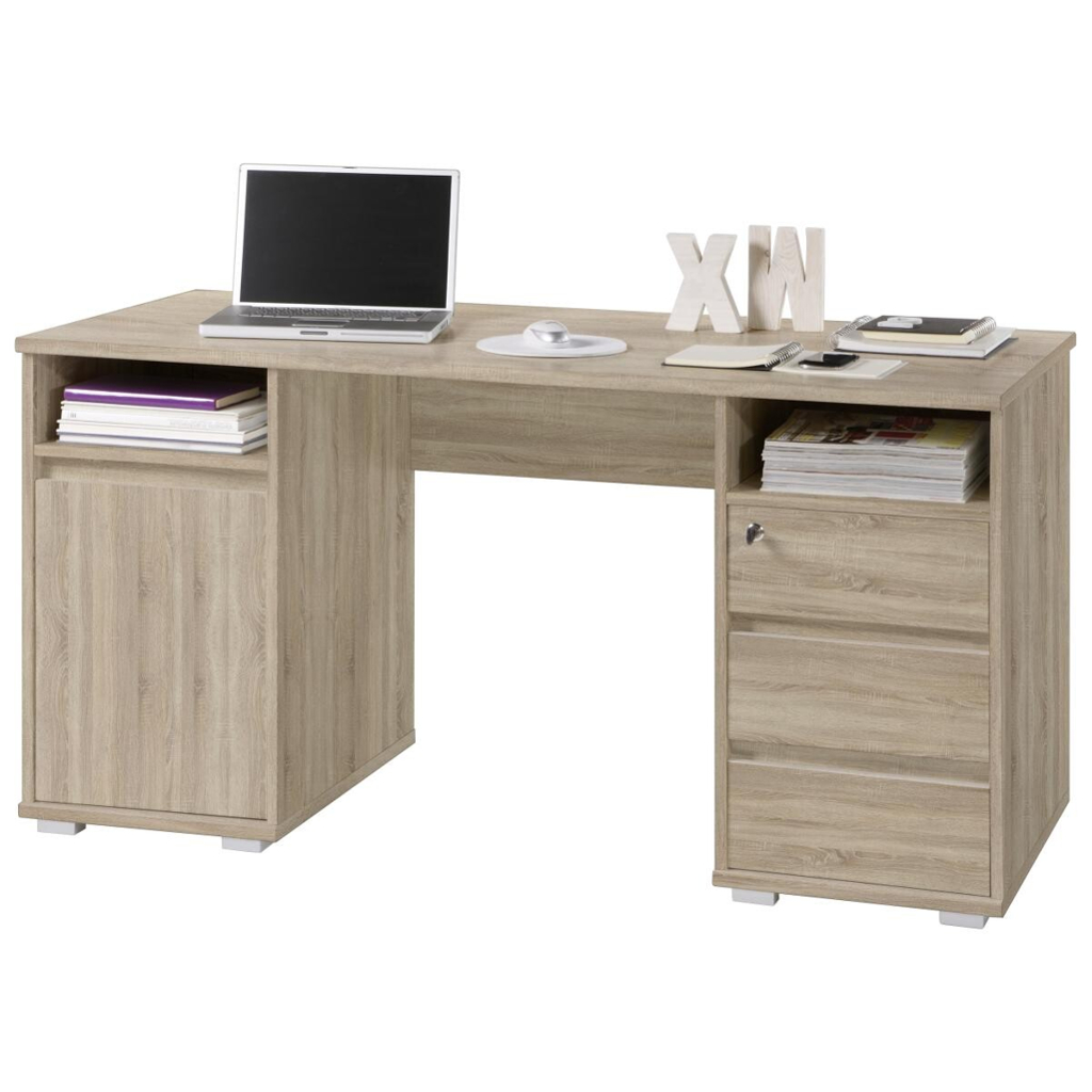 POCO Schreibtisch Primus Eiche Sonoma Nachbildung B/H/T: ca. 145x74x65 cm