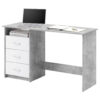 POCO Schreibtisch Adria Beton Optik weiß B/H/T: ca. 123x77x50 cm